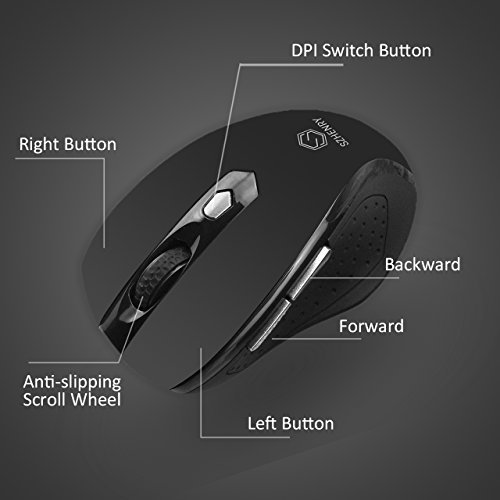 generic ultra-slim mini usb 2.4g 2.4ghz wireless mouse optical for pc mac laptop desktop black